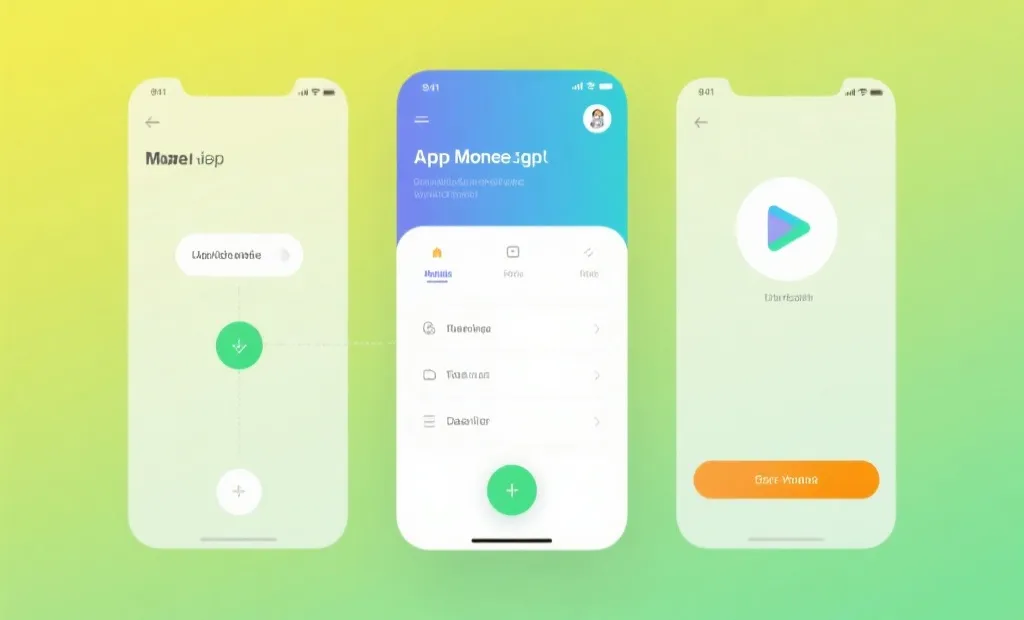 移动端界面设计示意